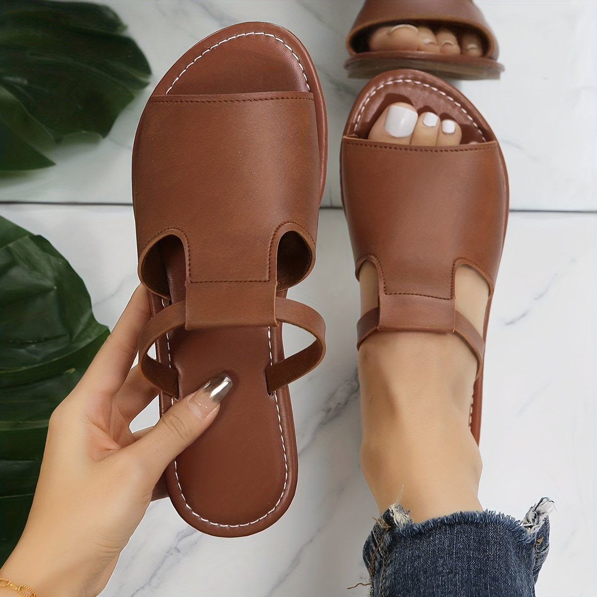 Vivessa | Womens Open Toe Slides