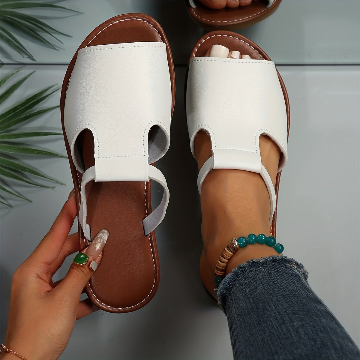Vivessa | Womens Open Toe Slides