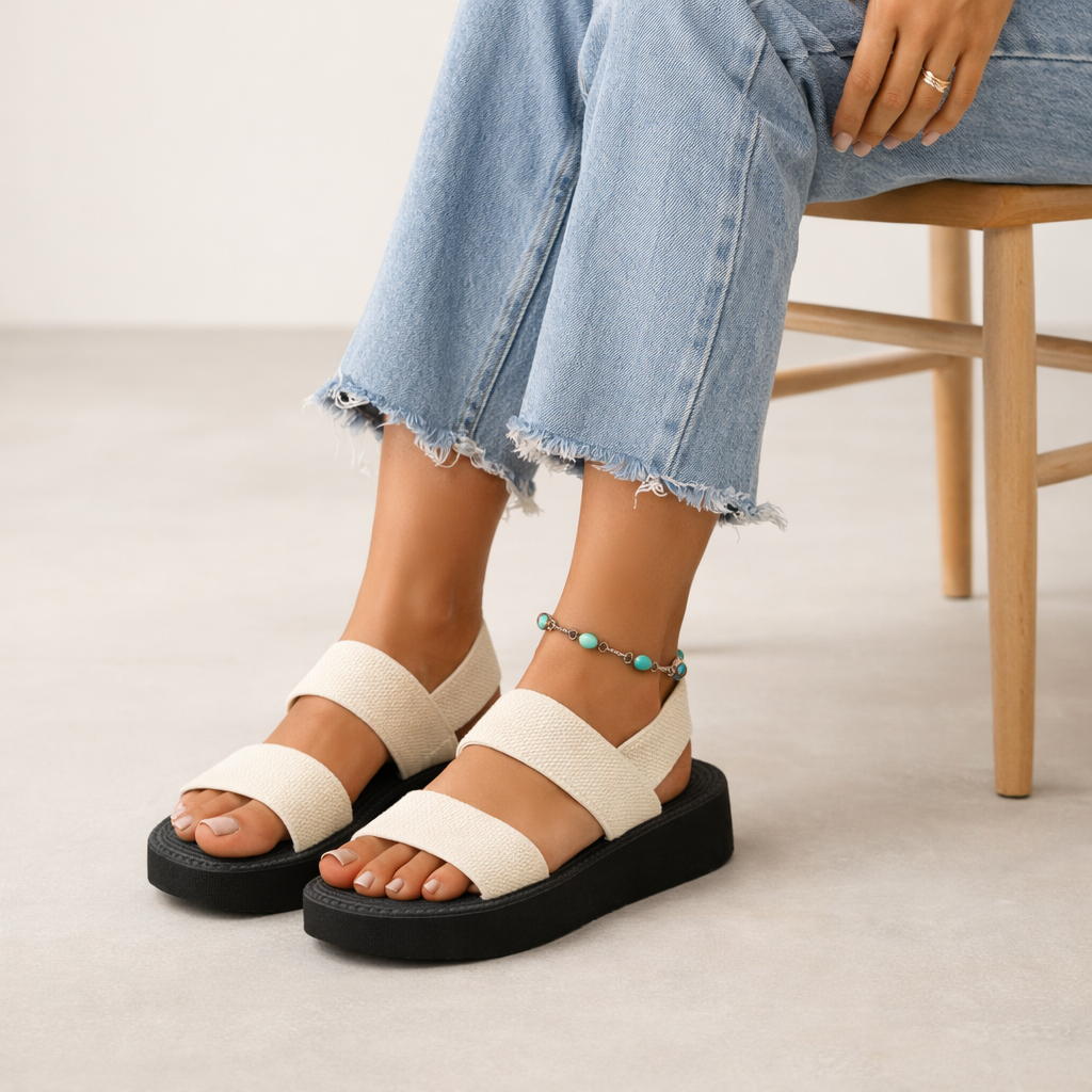 Calmia | Platform Slingback Sandals