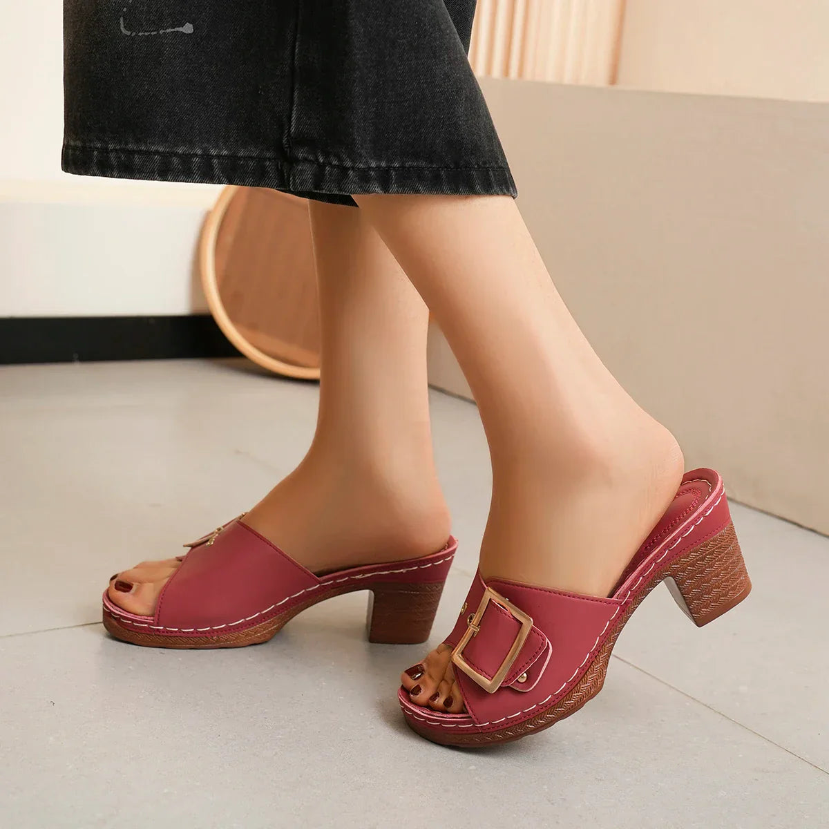 OrthoVia | Orthopedic Platform Sandals with Arch Support