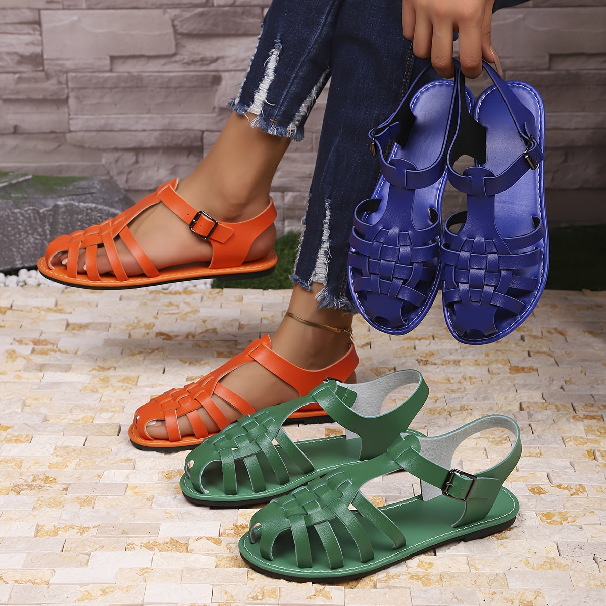 Aurelle | Woven Comfort Sandals