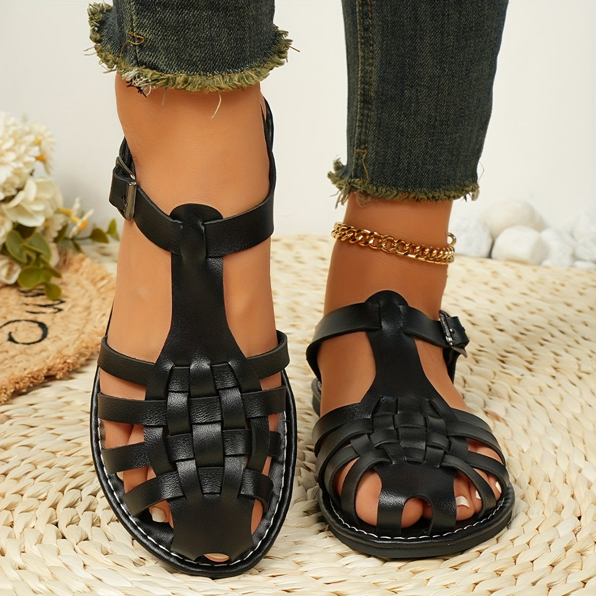 Aurelle | Woven Comfort Sandals